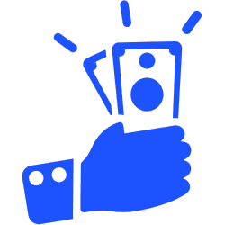 Cash in hand icon